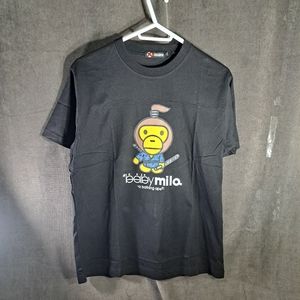 XShadow Samurai Baby Milo Black Graphic Tee NWOT L